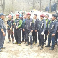 남한산성(벌봉) 산불화재 출동한 의용소방대원들